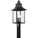 Myhouse Lighting Quoizel - CCR9010K - Three Light Outdoor Post Lantern - Chancellor - Mystic Black