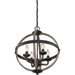 Myhouse Lighting Quoizel - FSN5204RK - Four Light Foyer Pendant - Fusion - Rustic Black