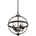 Myhouse Lighting Quoizel - FSN5204RK - Four Light Foyer Pendant - Fusion - Rustic Black