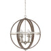 Myhouse Lighting Quoizel - FSN5206BN - Six Light Foyer Pendant - Fusion - Brushed Nickel