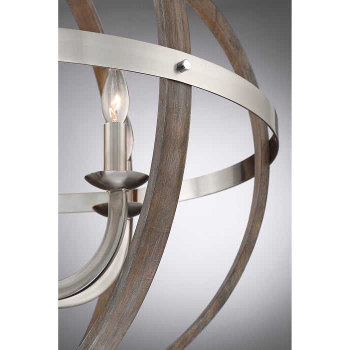 Myhouse Lighting Quoizel - FSN5206BN - Six Light Foyer Pendant - Fusion - Brushed Nickel