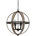 Myhouse Lighting Quoizel - FSN5206RK - Six Light Foyer Pendant - Fusion - Rustic Black