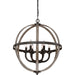 Myhouse Lighting Quoizel - FSN5206RK - Six Light Foyer Pendant - Fusion - Rustic Black