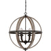 Myhouse Lighting Quoizel - FSN5206RK - Six Light Foyer Pendant - Fusion - Rustic Black