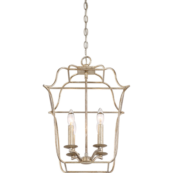 Myhouse Lighting Quoizel - GLY5204CS - Four Light Foyer Pendant - Gallery - Century Silver Leaf