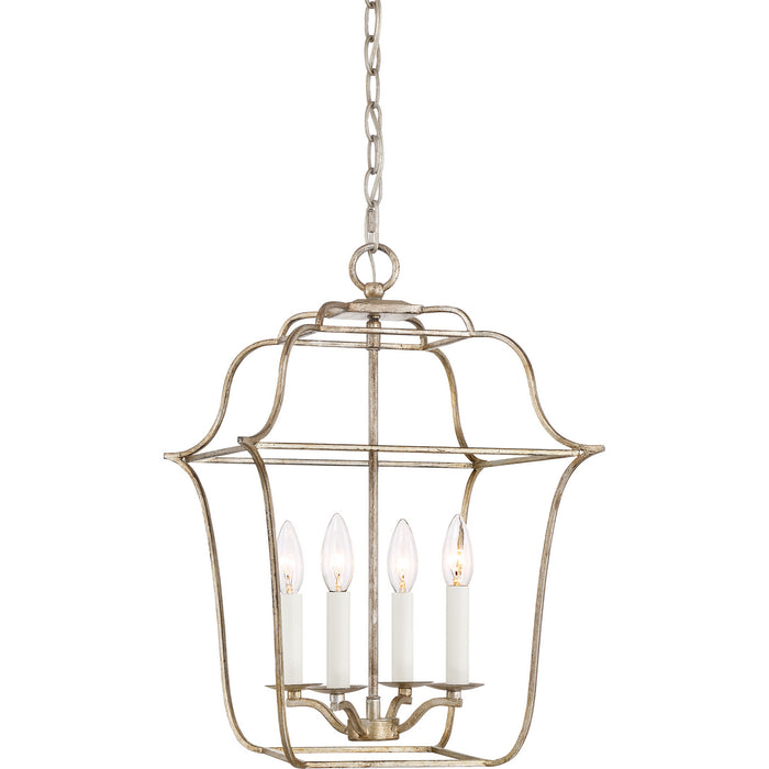 Myhouse Lighting Quoizel - GLY5204CS - Four Light Foyer Pendant - Gallery - Century Silver Leaf