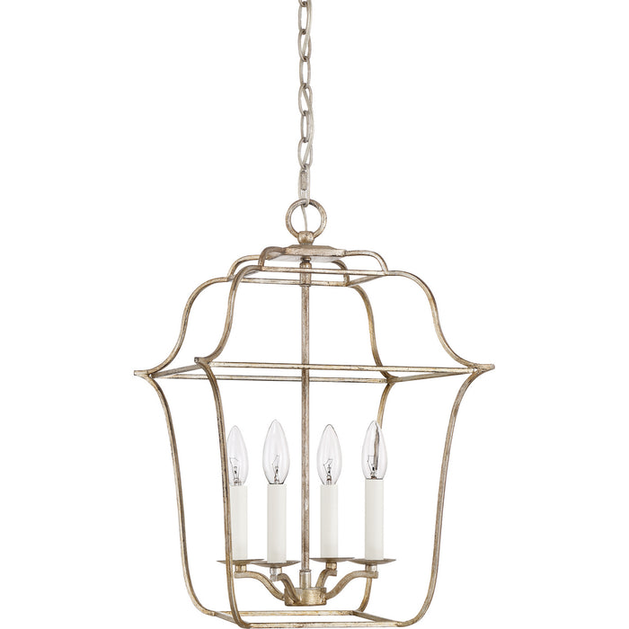 Myhouse Lighting Quoizel - GLY5204CS - Four Light Foyer Pendant - Gallery - Century Silver Leaf