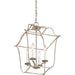 Myhouse Lighting Quoizel - GLY5204CS - Four Light Foyer Pendant - Gallery - Century Silver Leaf