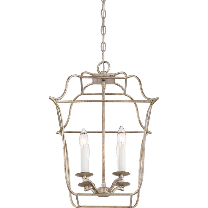 Myhouse Lighting Quoizel - GLY5204CS - Four Light Foyer Pendant - Gallery - Century Silver Leaf