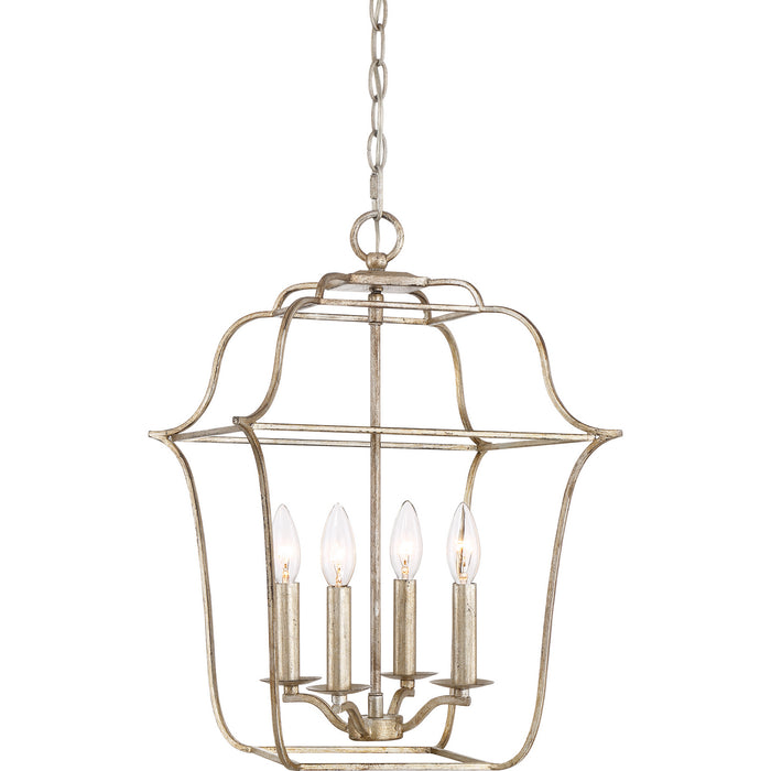 Myhouse Lighting Quoizel - GLY5204CS - Four Light Foyer Pendant - Gallery - Century Silver Leaf