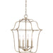 Myhouse Lighting Quoizel - GLY5204CS - Four Light Foyer Pendant - Gallery - Century Silver Leaf