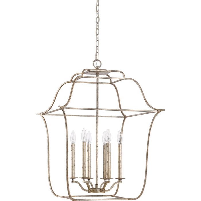 Myhouse Lighting Quoizel - GLY5206CS - Six Light Foyer Pendant - Gallery - Century Silver Leaf