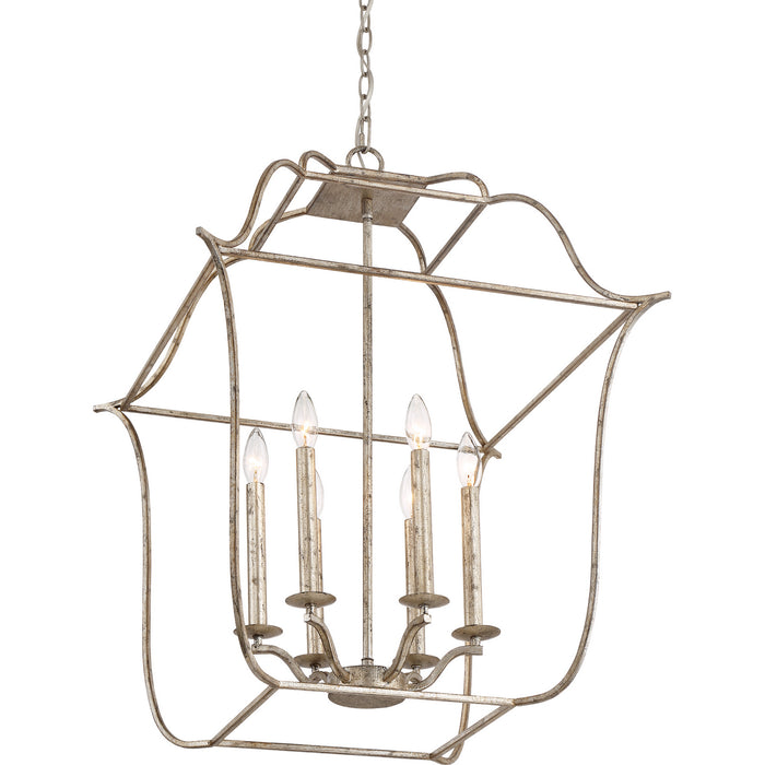 Myhouse Lighting Quoizel - GLY5206CS - Six Light Foyer Pendant - Gallery - Century Silver Leaf