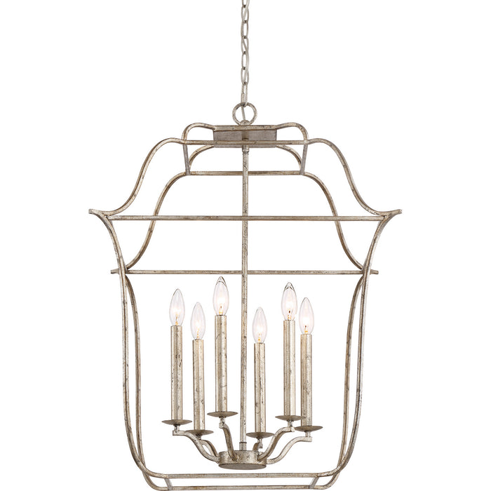 Myhouse Lighting Quoizel - GLY5206CS - Six Light Foyer Pendant - Gallery - Century Silver Leaf