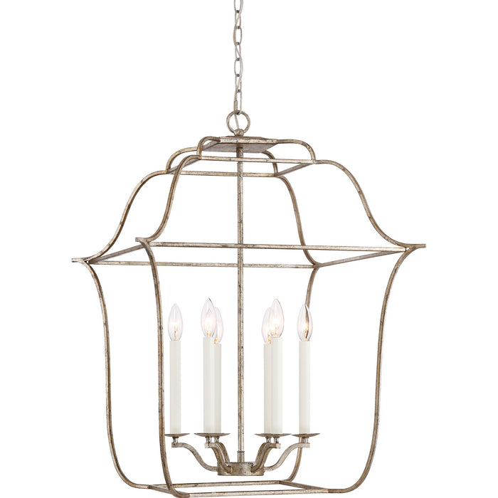 Myhouse Lighting Quoizel - GLY5206CS - Six Light Foyer Pendant - Gallery - Century Silver Leaf