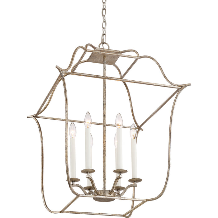 Myhouse Lighting Quoizel - GLY5206CS - Six Light Foyer Pendant - Gallery - Century Silver Leaf