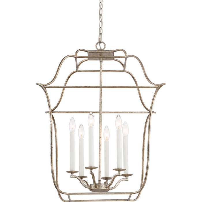 Myhouse Lighting Quoizel - GLY5206CS - Six Light Foyer Pendant - Gallery - Century Silver Leaf