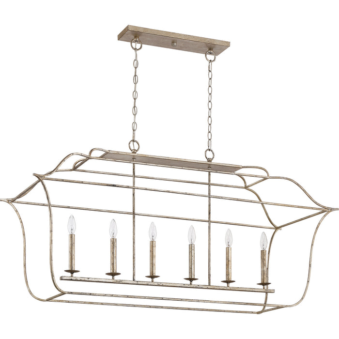 Myhouse Lighting Quoizel - GLY648CS - Six Light Island Chandelier - Gallery - Century Silver Leaf