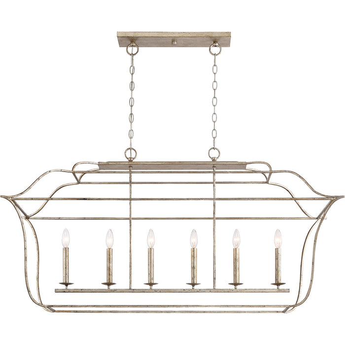 Myhouse Lighting Quoizel - GLY648CS - Six Light Island Chandelier - Gallery - Century Silver Leaf