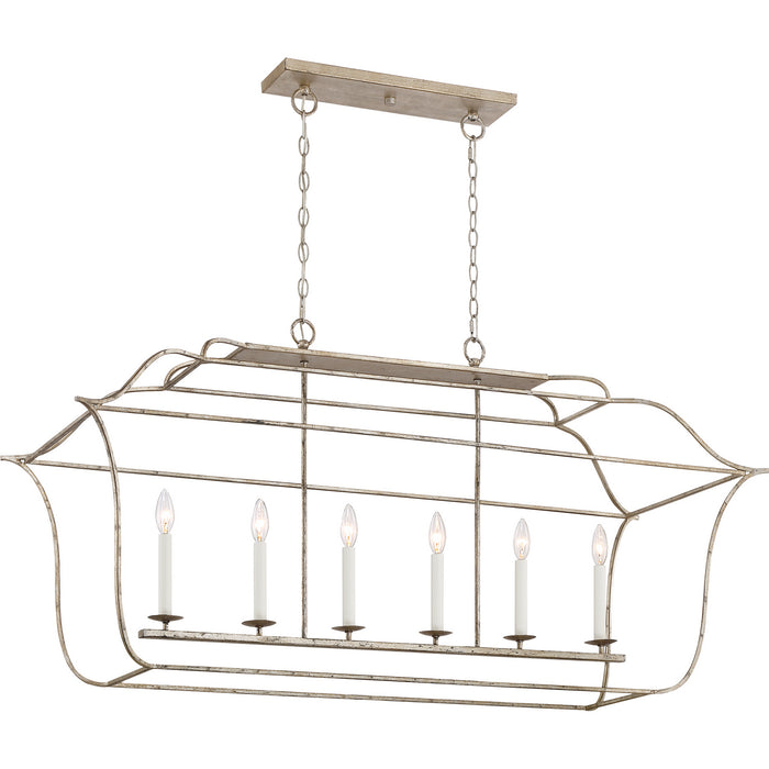 Myhouse Lighting Quoizel - GLY648CS - Six Light Island Chandelier - Gallery - Century Silver Leaf