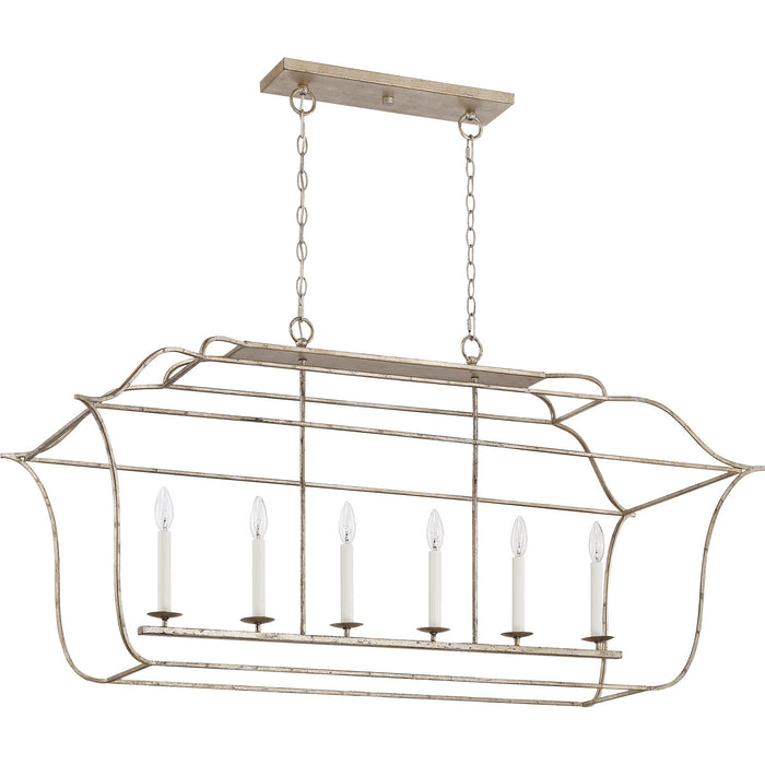 Myhouse Lighting Quoizel - GLY648CS - Six Light Island Chandelier - Gallery - Century Silver Leaf