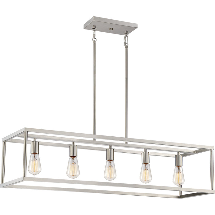 Myhouse Lighting Quoizel - NHR538BN - Five Light Island Chandelier - New Harbor - Brushed Nickel