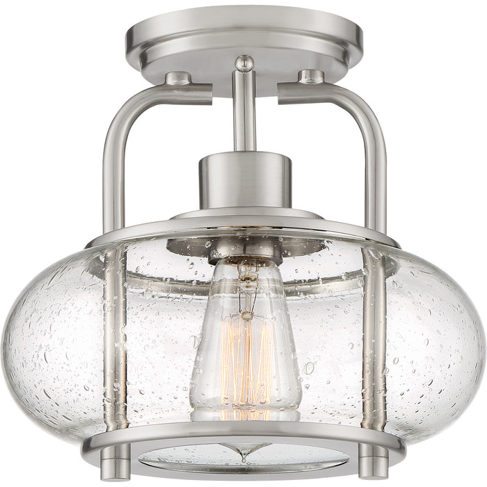 Myhouse Lighting Quoizel - TRG1710BN - One Light Semi Flush Mount - Trilogy - Brushed Nickel