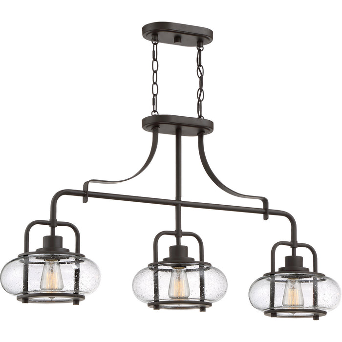 Myhouse Lighting Quoizel - TRG338OZ - Three Light Island Chandelier - Trilogy - Old Bronze