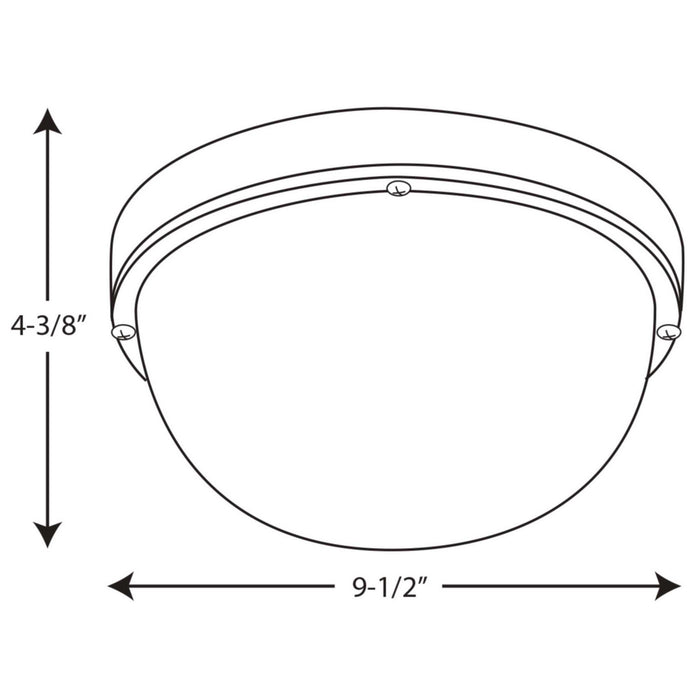 Myhouse Lighting Progress Lighting - P3648-3130K9 - LED Flush Mount - Bulkheads Led - Black