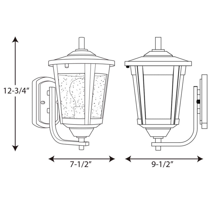 Myhouse Lighting Progress Lighting - P6074-20 - One Light Wall Lantern - East Haven - Antique Bronze