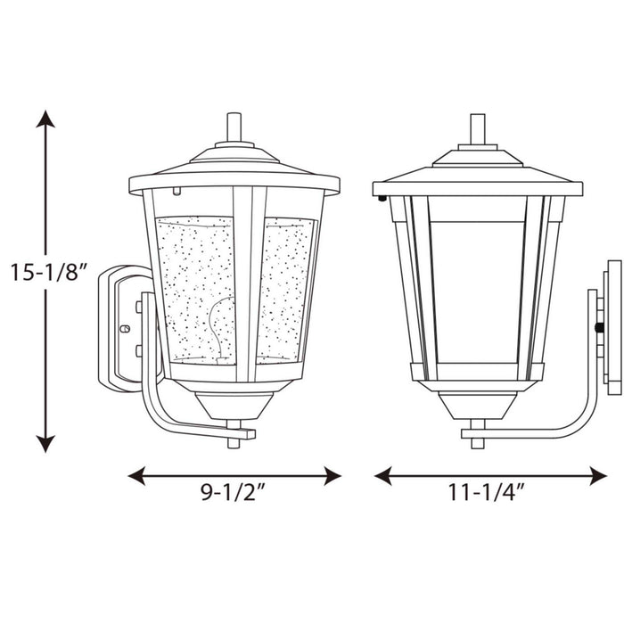 Myhouse Lighting Progress Lighting - P6075-20 - One Light Wall Lantern - East Haven - Antique Bronze