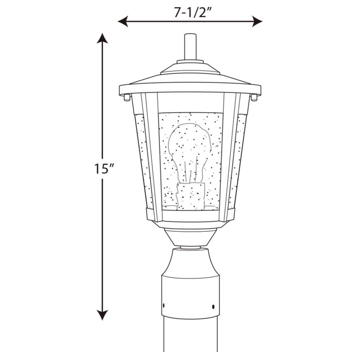 Myhouse Lighting Progress Lighting - P6425-31 - One Light Post Lantern - East Haven - Black