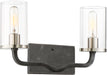 Myhouse Lighting Nuvo Lighting - 60-6122 - Two Light Vanity - Sherwood - Iron Black / Brushed Nickel Accents