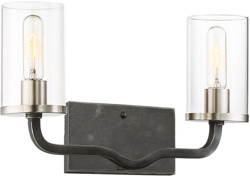 Myhouse Lighting Nuvo Lighting - 60-6122 - Two Light Vanity - Sherwood - Iron Black / Brushed Nickel Accents
