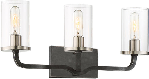 Myhouse Lighting Nuvo Lighting - 60-6123 - Three Light Vanity - Sherwood - Iron Black / Brushed Nickel Accents