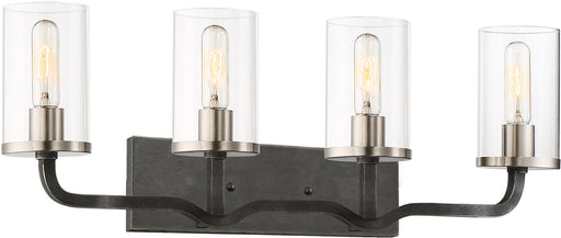 Myhouse Lighting Nuvo Lighting - 60-6129 - Four Light Vanity - Sherwood - Iron Black / Brushed Nickel Accents