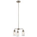 Myhouse Lighting Kichler - 43057CLP - Three Light Chandelier/Semi Flush Mount - Braelyn - Classic Pewter