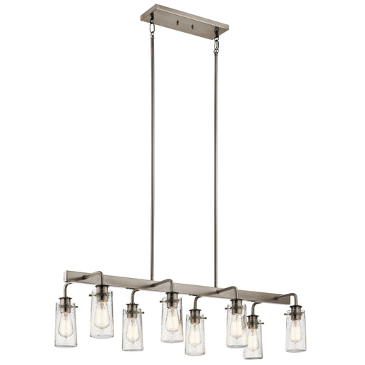 Myhouse Lighting Kichler - 43457CLP - Eight Light Linear Chandelier - Braelyn - Classic Pewter