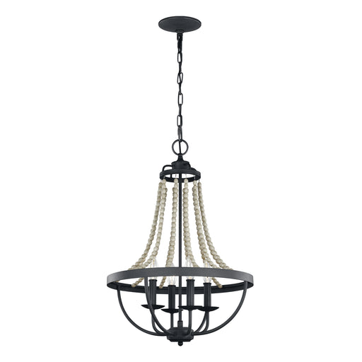 Myhouse Lighting Visual Comfort Studio - F3187/4DWZ/DWG - Four Light Chandelier - Nori - Dark Weathered Zinc / Driftwood Grey