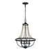 Myhouse Lighting Visual Comfort Studio - F3187/4DWZ/DWG - Four Light Chandelier - Nori - Dark Weathered Zinc / Driftwood Grey