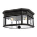 Myhouse Lighting Generation Lighting - OL5433BK - Two Light Outdoor Flush Mount - Cotswold Lane - Black