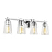 Myhouse Lighting Visual Comfort Studio - VS24304CH - Four Light Vanity - Mercer - Chrome