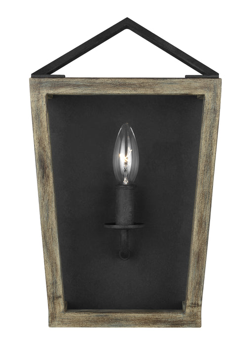 Myhouse Lighting Visual Comfort Studio - WB1877WOW/AF - One Light Wall Sconce - Gannet - Weathered Oak Wood / Antique Forged Iron