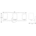 Myhouse Lighting Progress Lighting - P2159-31 - Three Light Bath Bracket - Replay - Black