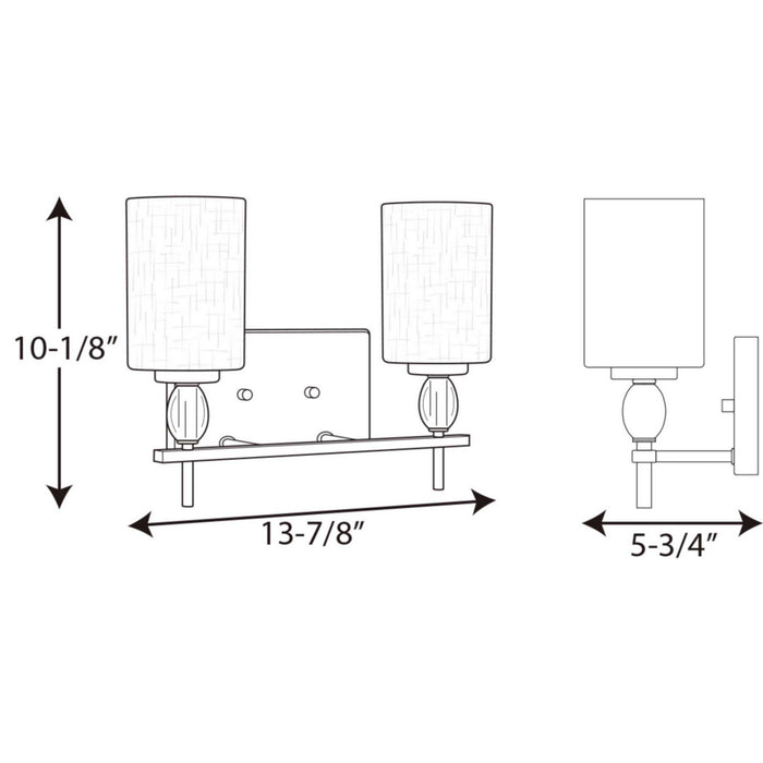 Myhouse Lighting Progress Lighting - P2775-15 - Two Light Bath - Status - Polished Chrome