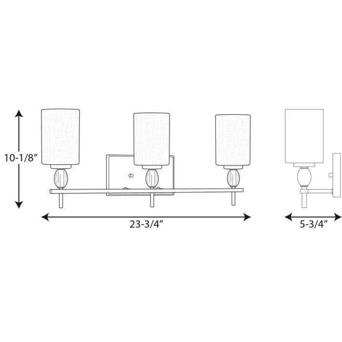 Myhouse Lighting Progress Lighting - P2776-15 - Three Light Bath - Status - Polished Chrome