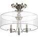 Myhouse Lighting Progress Lighting - P350029-104 - Three Light Semi-Flush Convertible - Marche' - Polished Nickel