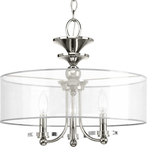 Myhouse Lighting Progress Lighting - P350029-104 - Three Light Semi-Flush Convertible - Marche' - Polished Nickel