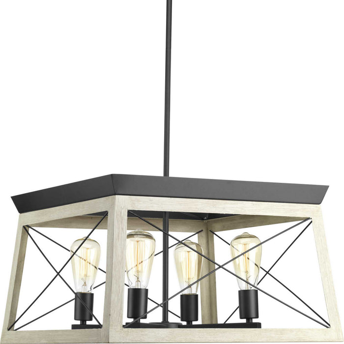 Myhouse Lighting Progress Lighting - P400047-143 - Four Light Chandelier - Briarwood - Graphite