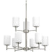 Myhouse Lighting Progress Lighting - P4726-09 - Nine Light Chandelier - Replay - Brushed Nickel